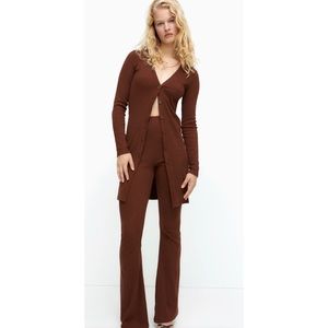 Zara Flared Ribbed Pants